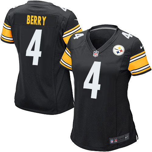 Women's Game Jordan Berry Nike Jersey Black Home - #4 NFL Pittsburgh Steelers